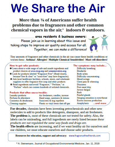 Thumbnail image of Flyer for MCS and fragrance allergy